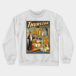 Vintage Advertising Poster Thurston The Great Magician Crewneck Sweatshirt